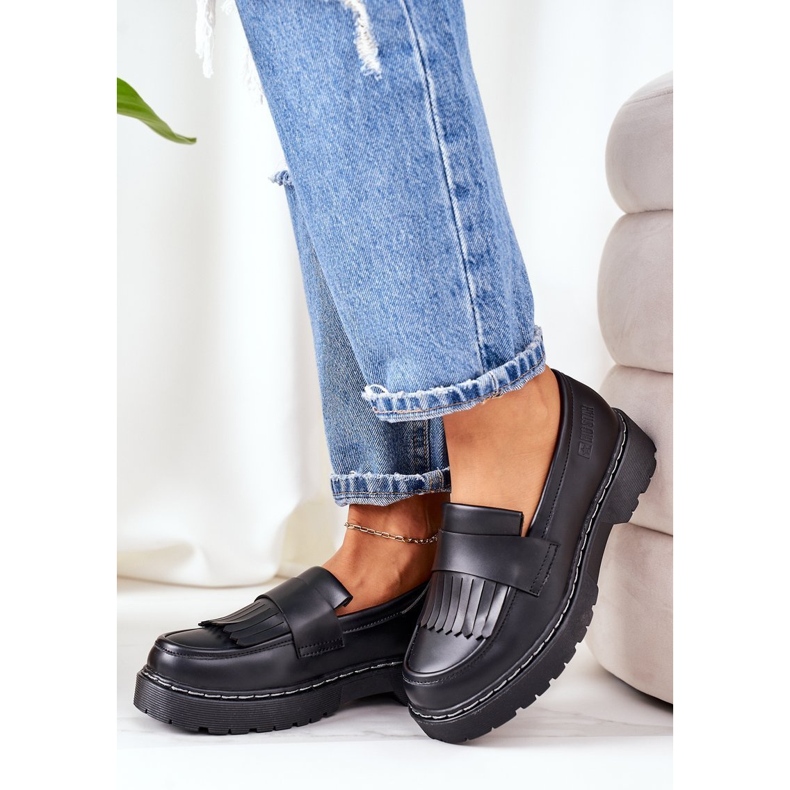 Mocasini din piele Big Star II274100 Negru 2