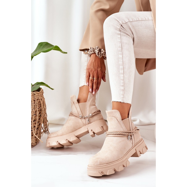 PS1 Cizme calde Cizme Jodhpur Bej Bună idee 2 PS1 Cizme calde Cizme Jodhpur Bej Bună idee 2