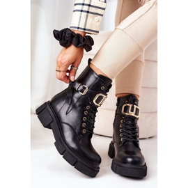 PS1 Muncitori calzi cu cataramă aurie Maybelle neagră negru 1