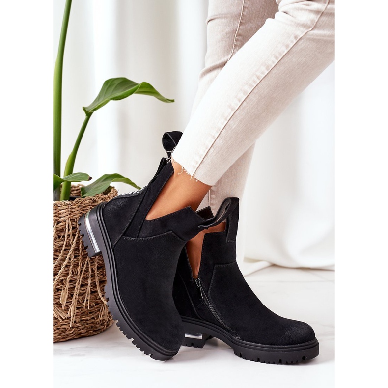 PS1 Cizme Wod Booties Jodhpur Cu fermoar Black My Way negru 2