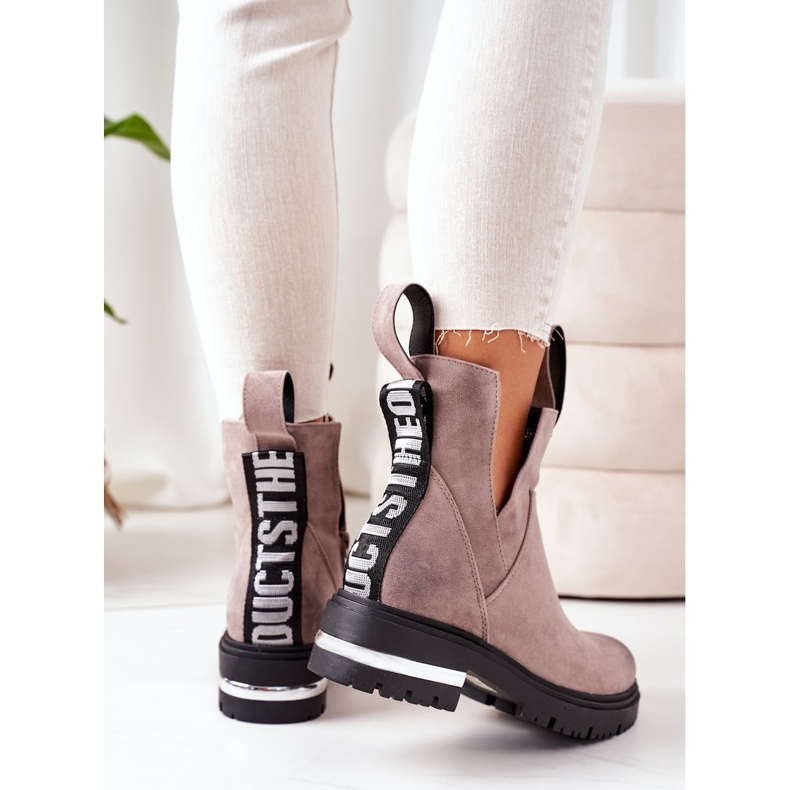 PS1 Cizme Wod Booties Jodhpur Cu fermoar Grey My Way gri 2