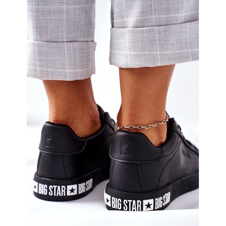 Adidași din piele pentru femei Big Star II274030 Negru 1