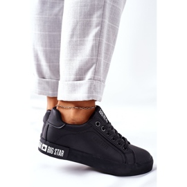 Adidași din piele pentru femei Big Star II274030 Negru 2