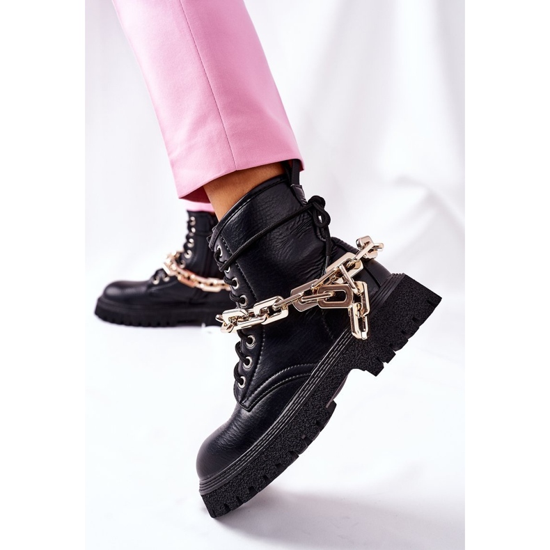 Cizme de graal negre cu stil înalt negru 2