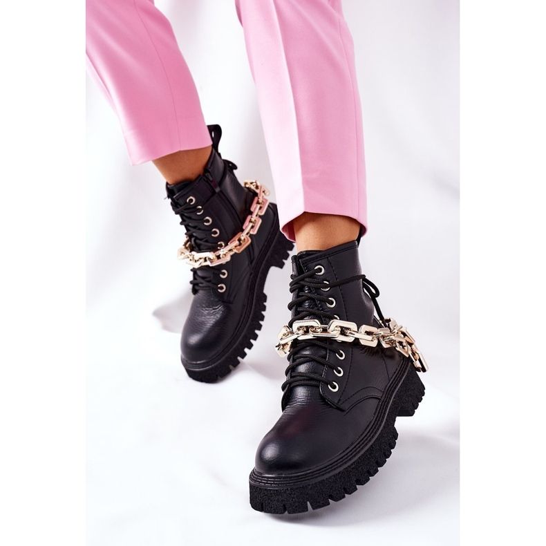 Cizme de graal negre cu stil înalt negru 1