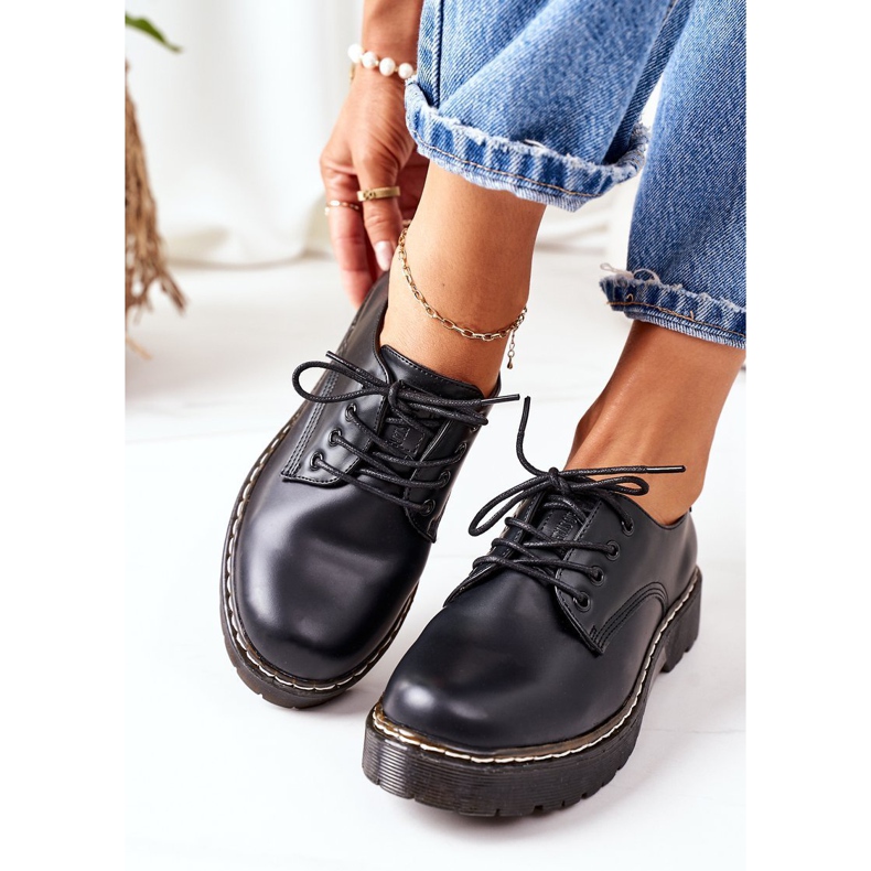 Pantofi Oxford din piele Big Star II274107 Negru 2