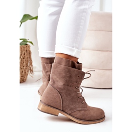 PS1 Cizme cu partea superioară dublă Violetta maro deschis kaki 1