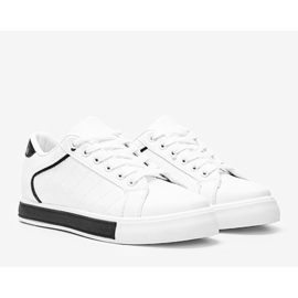 Adidași alb-negru cu model pe partea superioară Turandont 1