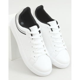 Adidași de damă albi B0-686 ALB / NEGRU 1
