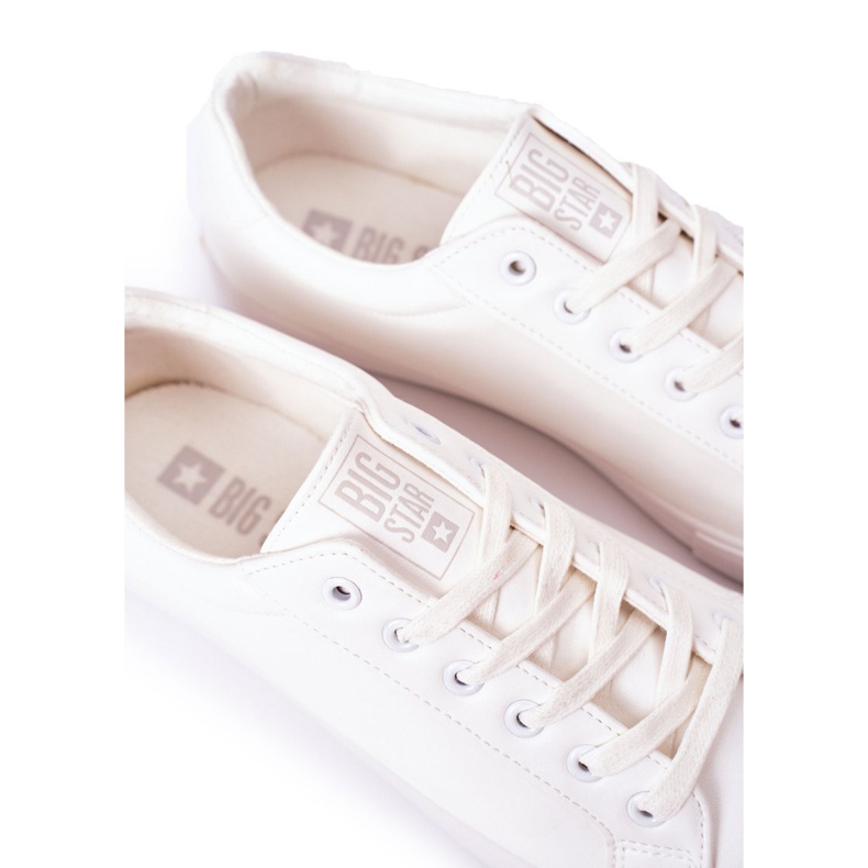 Adidași din piele pentru bărbați Big Star II174028 Alb 1