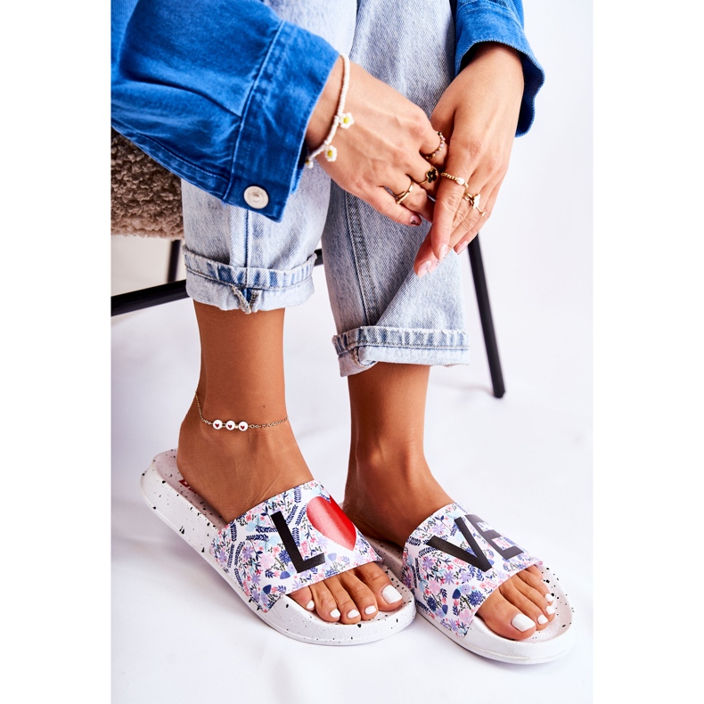 Papuci de damă Big Star Love White DD274A256 alb 1