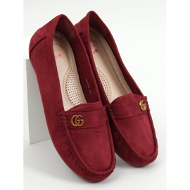Mocasini dama bordeaux H8192 Burdeos roșu 1