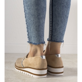 Încălțăminte argintie cu știfturi GF-FD9 bej 1