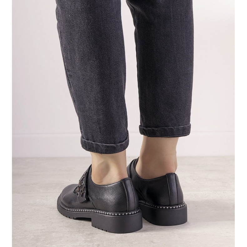 Încălțăminte argintie cu știfturi GF-FD9 negru 2