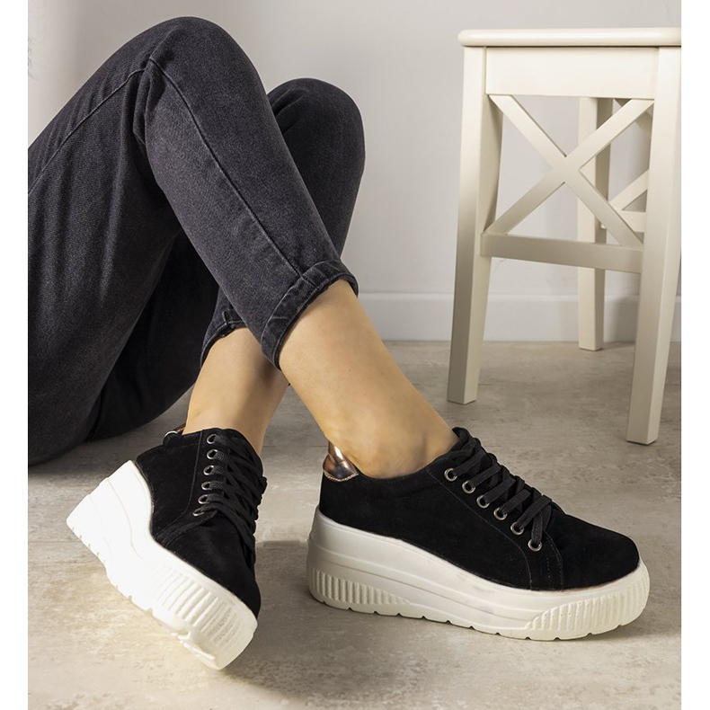 Adidași sport negri cu talpă Rapter înaltă negru 1 Adidași sport negri cu talpă Rapter înaltă negru 1