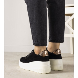 Adidași sport negri cu talpă Rapter înaltă negru 2