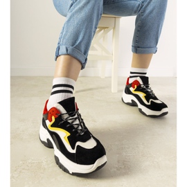 PA1 Adidași negri pe talpă înaltă Monica negru 1