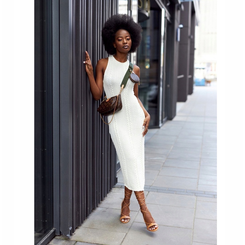 PS1 Sandale legate pe un bar de cămilă maro 3