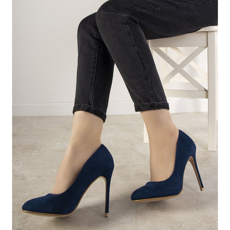 Pompă albastru marin pe toc Dermeno 1