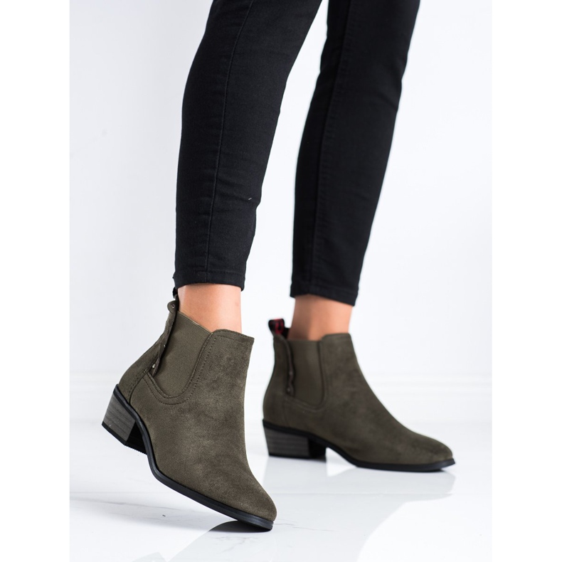 J. Star Cizme verzi pe un post scăzut verde 1 J. Star Cizme verzi pe un post scăzut verde 1