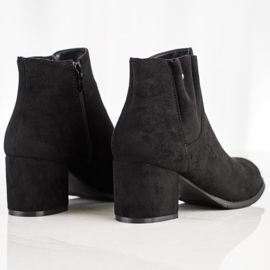 J. Star Ghete casual din piele de căprioară negru 1