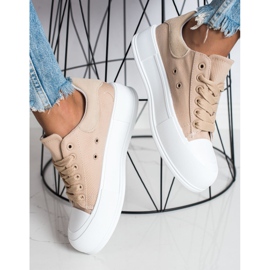 Goodin Adidași clasici pe platformă bej 1