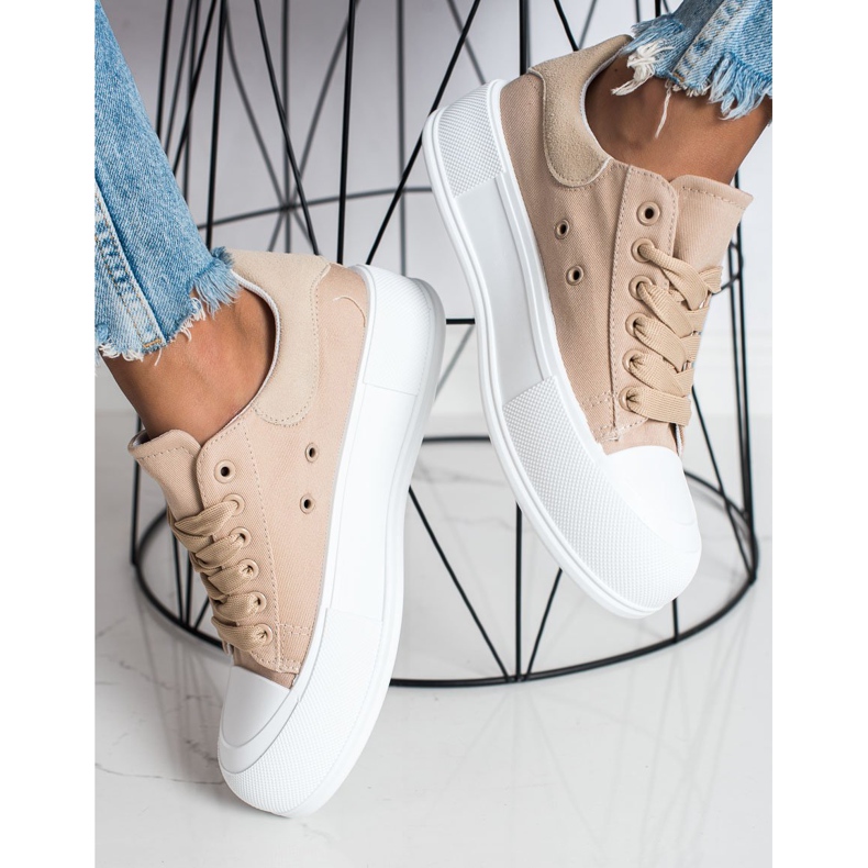 Goodin Adidași clasici pe platformă bej 1