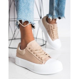 Goodin Adidași clasici pe platformă bej 2