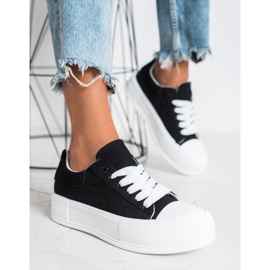 Goodin Adidași clasici pe platformă negru 2