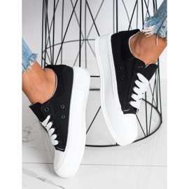 Goodin Adidași clasici pe platformă negru 1