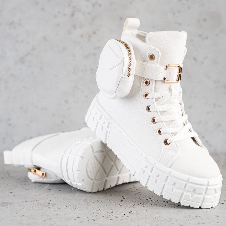 Goodin Adidași pe platformă cu buzunar alb 1