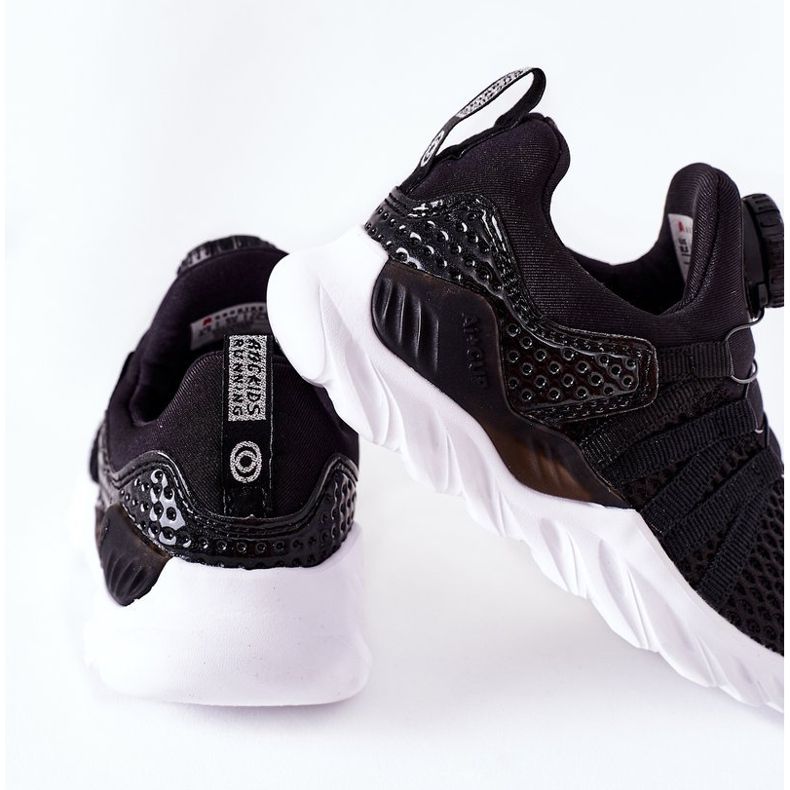 Pantofi sport pentru copii cu buton ABCKIDS negru 1 Pantofi sport pentru copii cu buton ABCKIDS negru 1