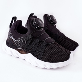 Pantofi sport pentru copii cu buton ABCKIDS negru 2 Pantofi sport pentru copii cu buton ABCKIDS negru 2