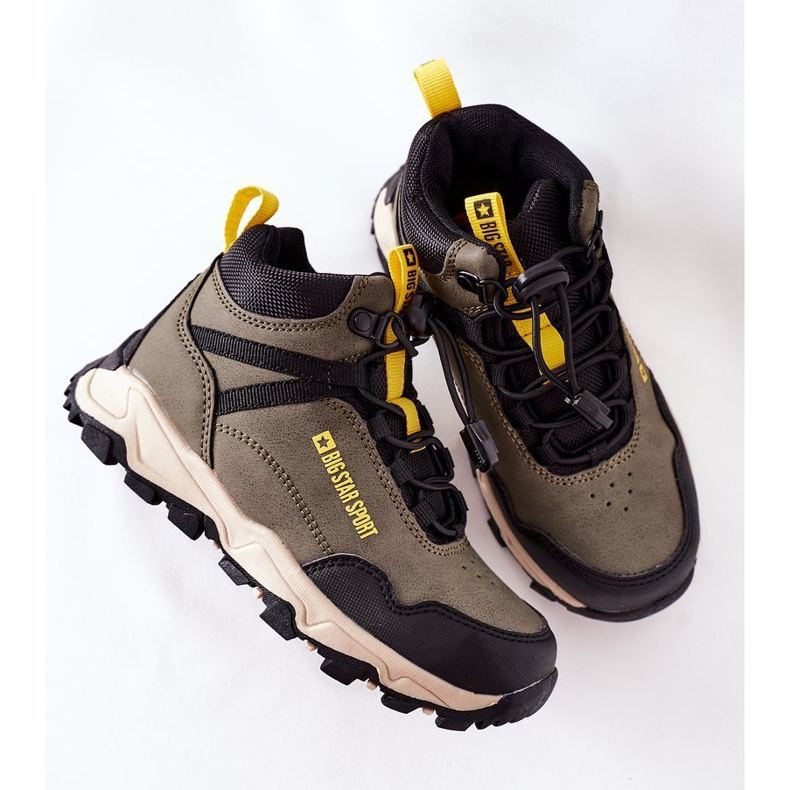 Încălțăminte de trekking pentru copii Big Star GG374047 Kaki verde 1