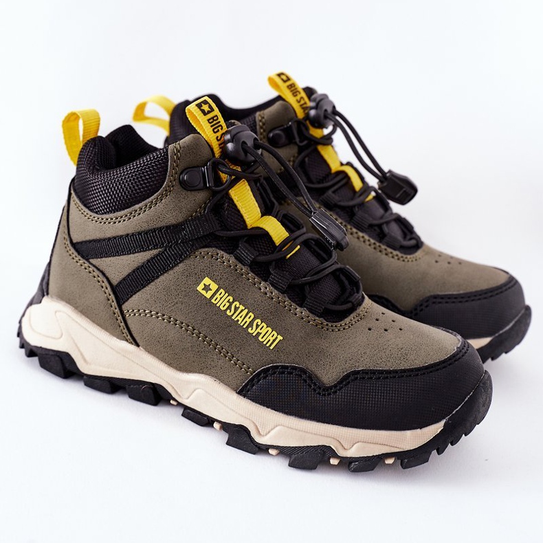 Încălțăminte de trekking pentru copii Big Star GG374047 Kaki verde 2