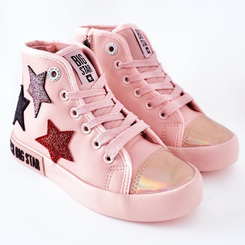 Adidași înalți pentru copii Cu fermoar Big Star II374030 Roz multicolor 2