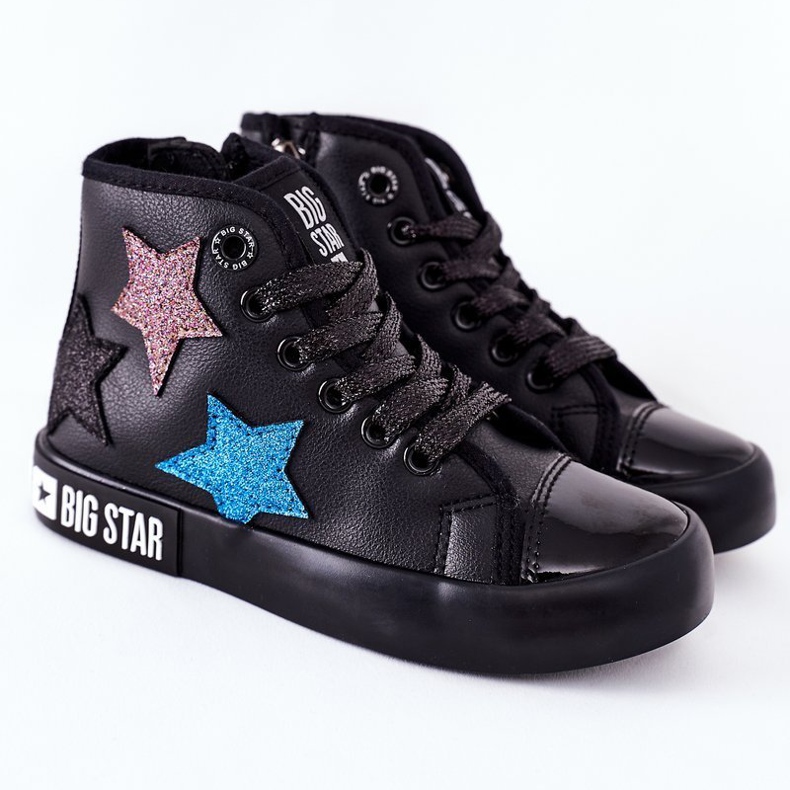 Adidași înalți pentru copii cu fermoar Big Star II374028 Negru multicolor 2