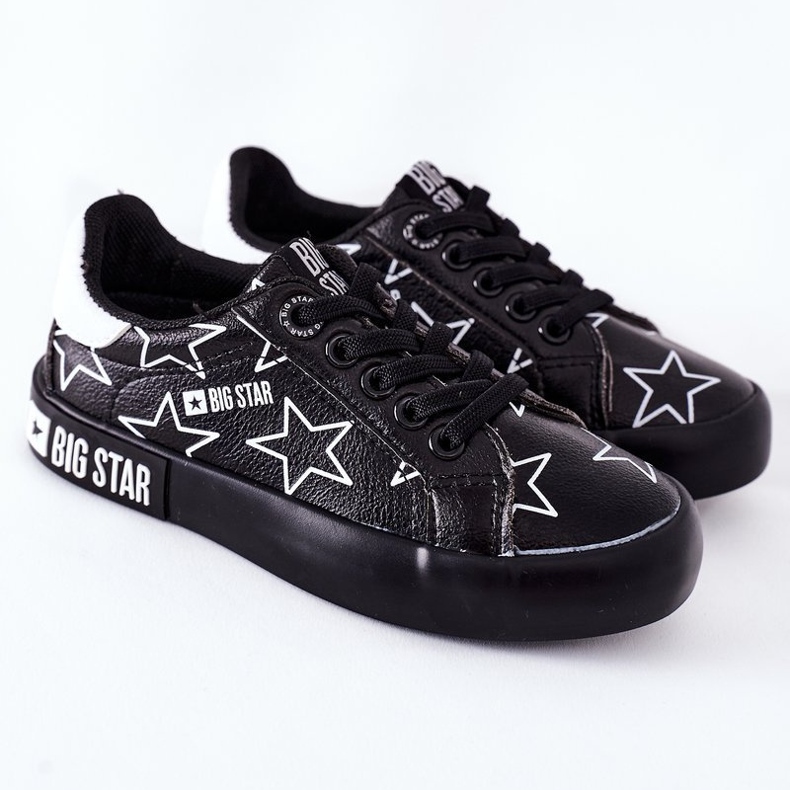 Adidași din piele pentru copii Big Star II374002 Negru 2