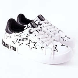 Adidași din piele pentru copii Big Star II374001 Alb 2