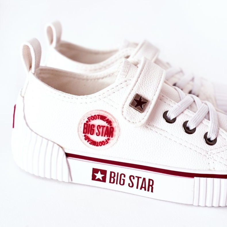 Adidași din piele pentru copii Big Star II374040 Alb 1