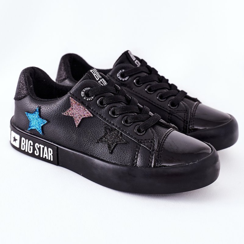 Adidași din piele pentru copii Big Star II374031 Negru 2