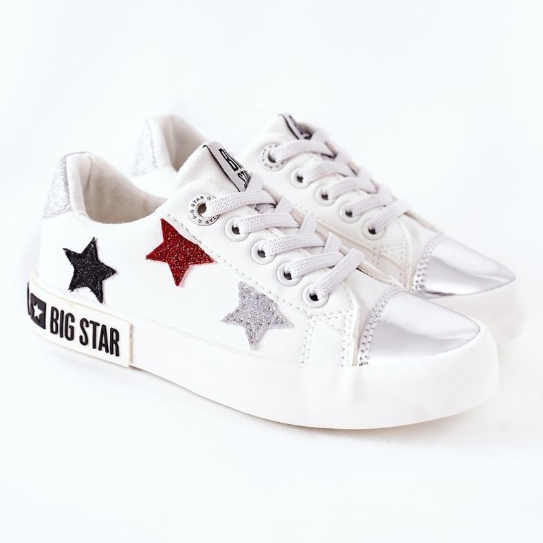 Adidași din piele pentru copii Big Star II374032 Alb 2