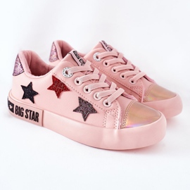 Adidași din piele pentru copii Big Star II374033 Roz 2