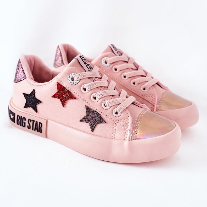 Adidași din piele pentru copii Big Star II374033 Roz 2