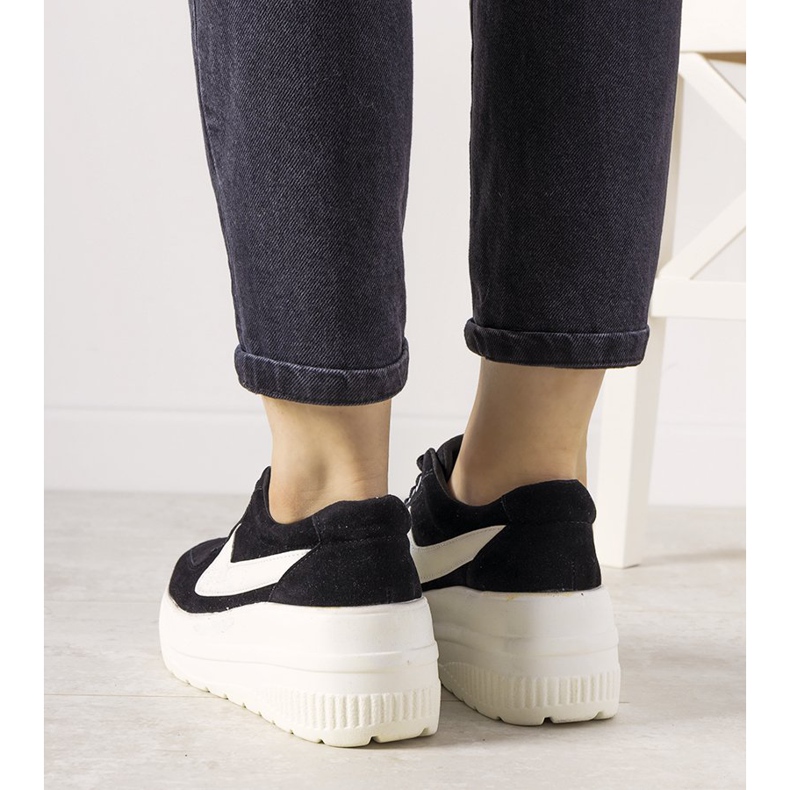 Adidași sport negri cu talpă Chillout înaltă negru 1 Adidași sport negri cu talpă Chillout înaltă negru 1