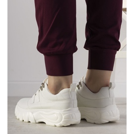 Adidași de sport albi cu talpă înaltă Luna 1