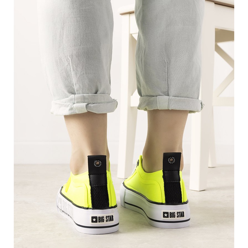 Adidași neon galbeni Alexa Big Star pentru femei 1