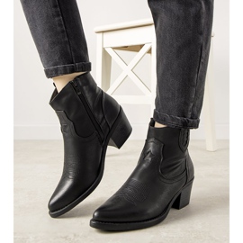 Cizme de cowboy negre cu model Mustgrow brodat negru 1 Cizme de cowboy negre cu model Mustgrow brodat negru 1