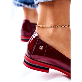 Pantofi din piele lăcuită Maciejka 05035-23 Burgundia roșu 1