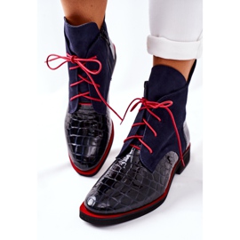 Alberto Violli Ghete din piele model Aligator albastru maro Bruselle roșu albastru marin 1